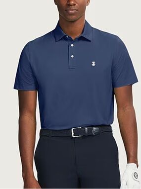 Izod Golf Men's Navy Blazer Blue Polo Shirt Swingflex Elite New L